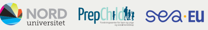 Tre logoer: Nord universitet, PrepChild og SEA-EU